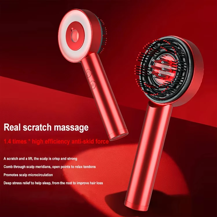 New LED Light Therapy Hair Growth Vibrating Head Scalp Massager Brush  Massage Comb