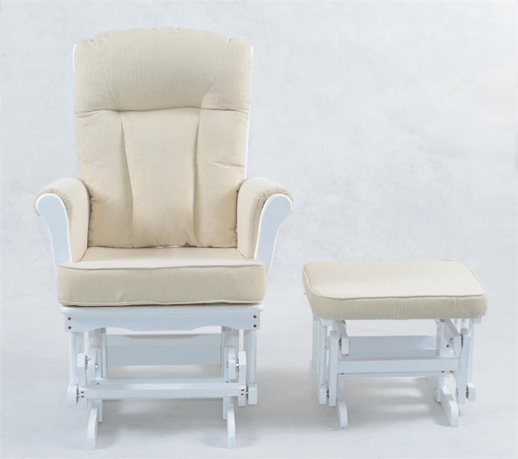 Nordic Style Recliner Apartment Maternity Baby Nursing Chair Dark Wood