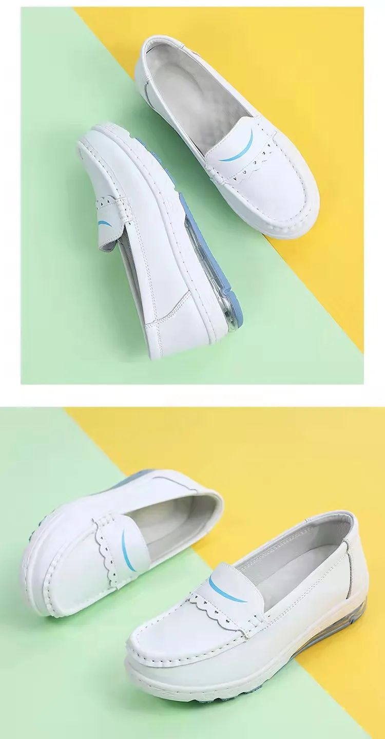 Nurse Shoes Nursing Shoes Hospital for Women Comfort Breathable Soft Bottom Flat Non-slip Safety Work White Shoes