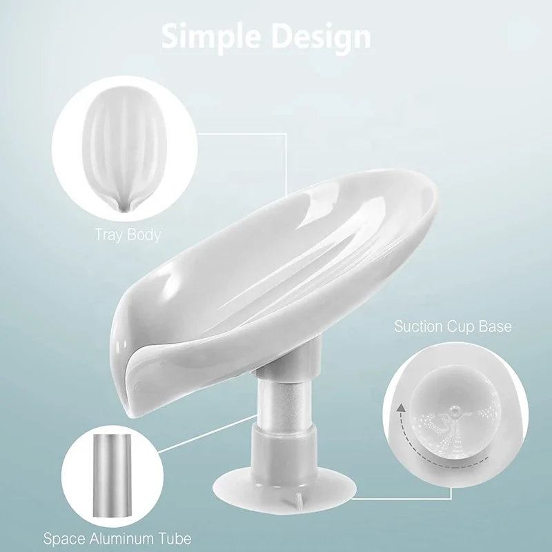 Bathroom Supplies Gadgets Leaf Shape Decorative Drainage Soap Box Drain Soap Holder Drop Shipping