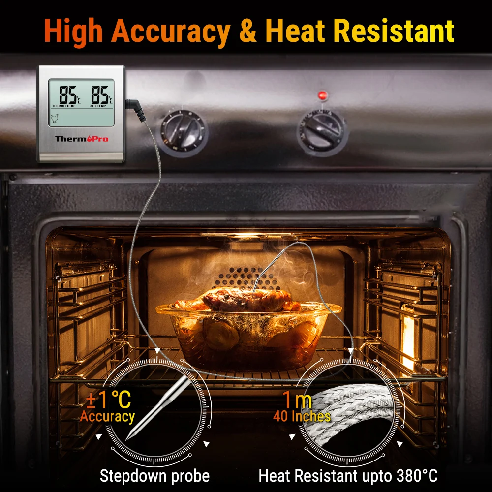 ThermoPro TP16 Digital Food Cooking Thermometer Long Probe Made of Durable Plastic