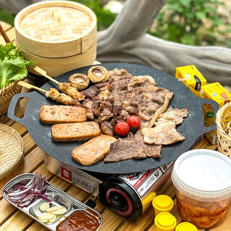 Korea Yapışmaz Dökme Demir Fırın Tepsi - Açık Hava Pişirme için Uygun
