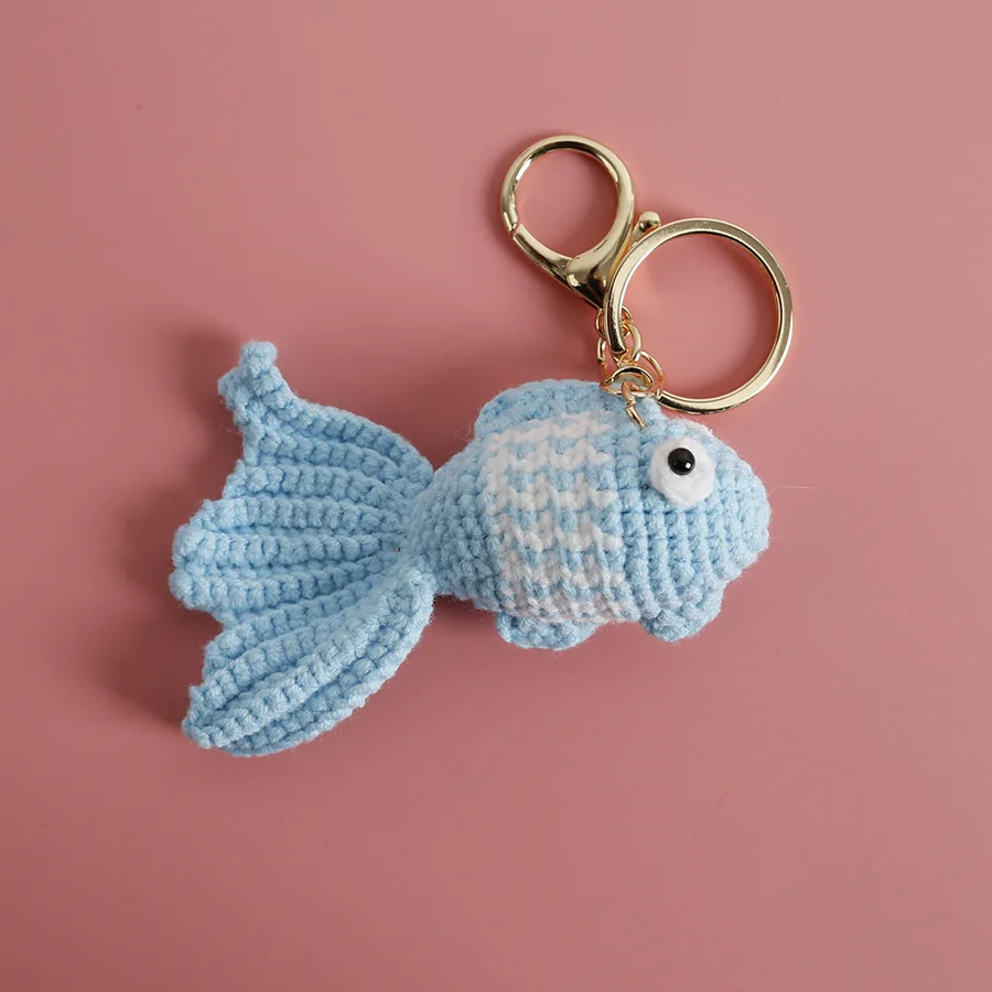 魚の形の編み物キーホルダー H8eb2481ae5d64360b7a6df6e46289