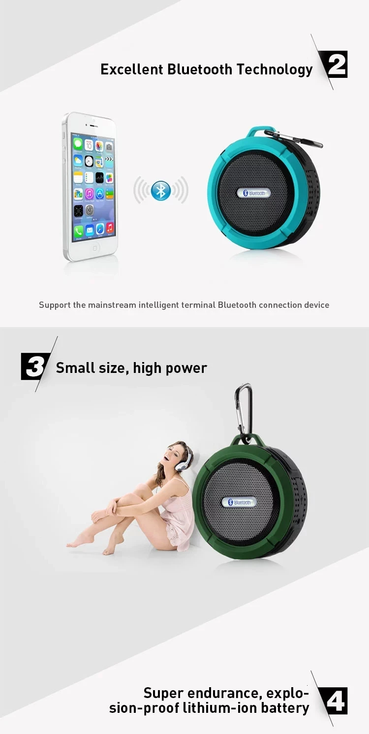 Waterproof for Bluetooth Speaker Round Outdoor Mini Portable Blue tooth Speaker - ANKUX.COM