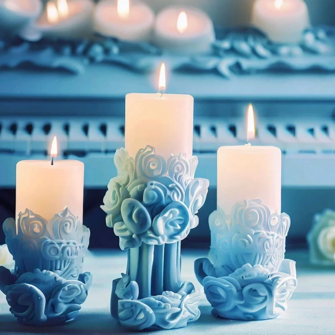 Dumo Customized Pillar Candle Molds Silicone Diy Abstract Art Wax Mould