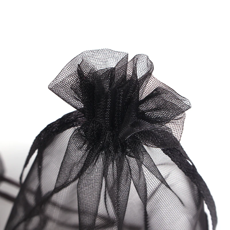 Personalized Sheer Organza Bags With Drawstring For Candy Jewelry Baby