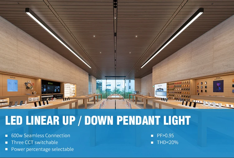 CCT Adjustable Linkable Direct & Indirect LED Linear Light Fixture for ...