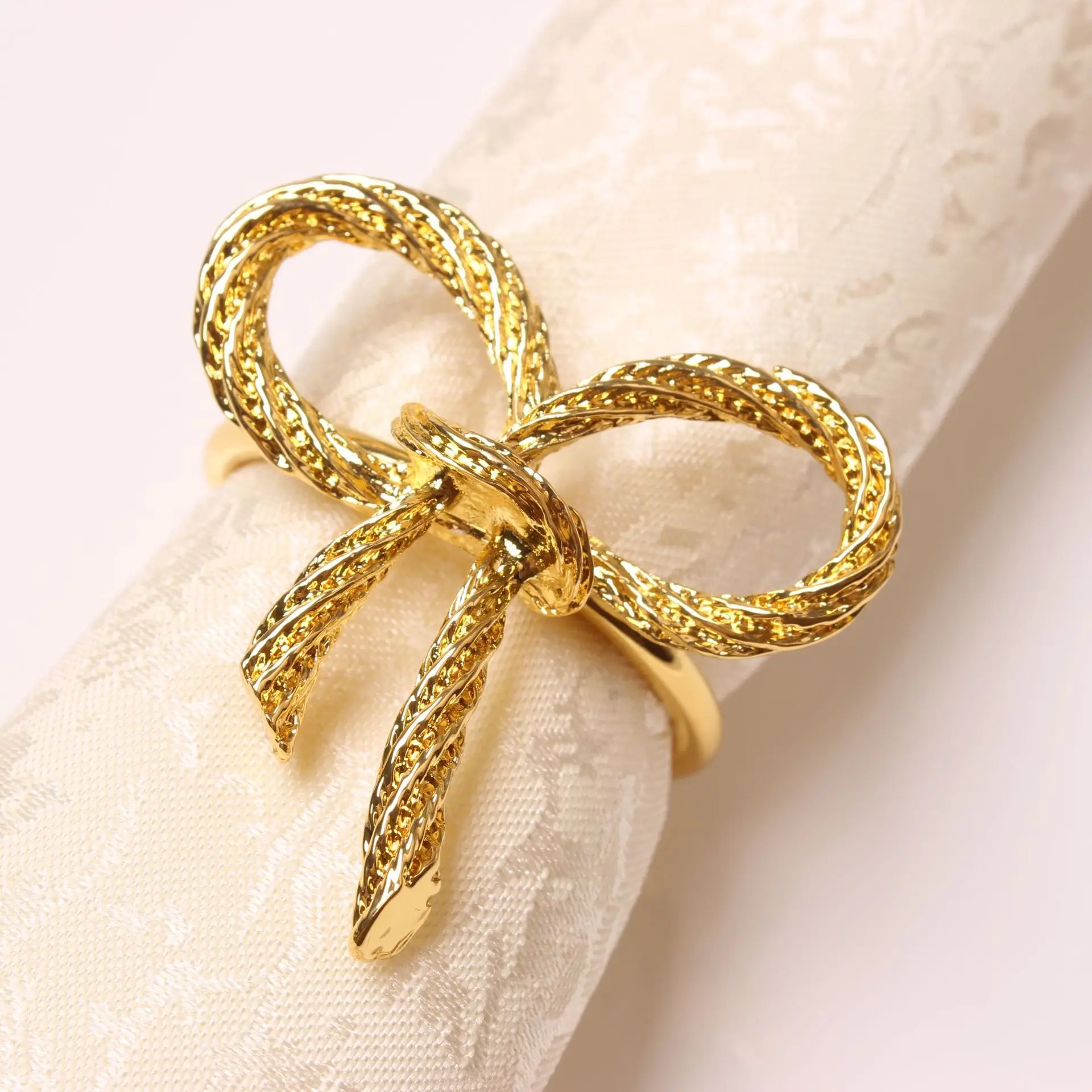 100-Pcs Butterfly Napkin Rings – Laser Cut Gold Foil Paper Holders For Weddings, Parties, Table Decor