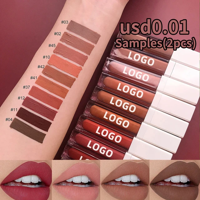 Wholesale Women Private Label Fashions Custom Logo Vegan 50 Colors High Pigment Cosmetics Waterproof Matte Liquid Lipstick