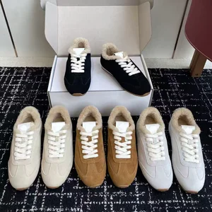 Luxury Winter Sports Casual Shoes Wholesale Genuine Leather with Fluff Lining Famous Brand