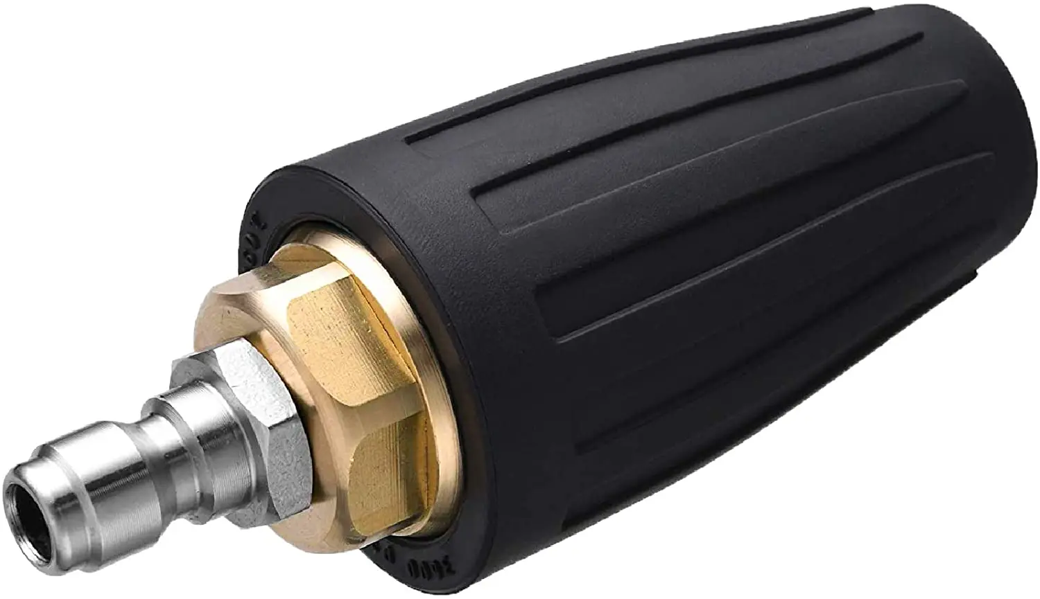 Turbo Nozzle 1/4" Quick Connect Plug 3600 PSI Pressure Washer Accessory Rotating Jetter Nozzle