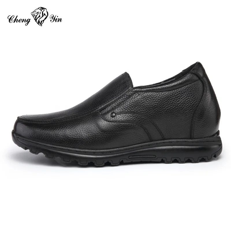 2.8 Inch Height Increasing 2024 New Arrival Men's Casual Shoes Genuine Leather Luxury 7 cm Hidden Insole Elevator Shoes for Men