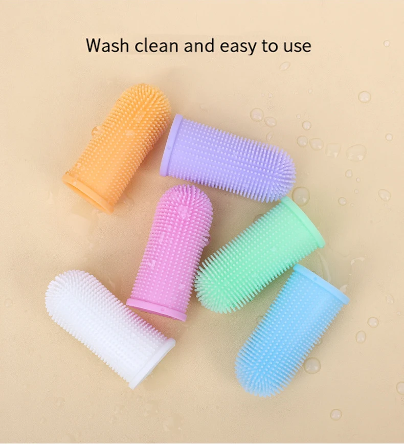 Silicone Finger Cover Pet Toothbrush Disposable Dog and Cat Cleaning & Bathing Tool for Cats and Dogs manufacture