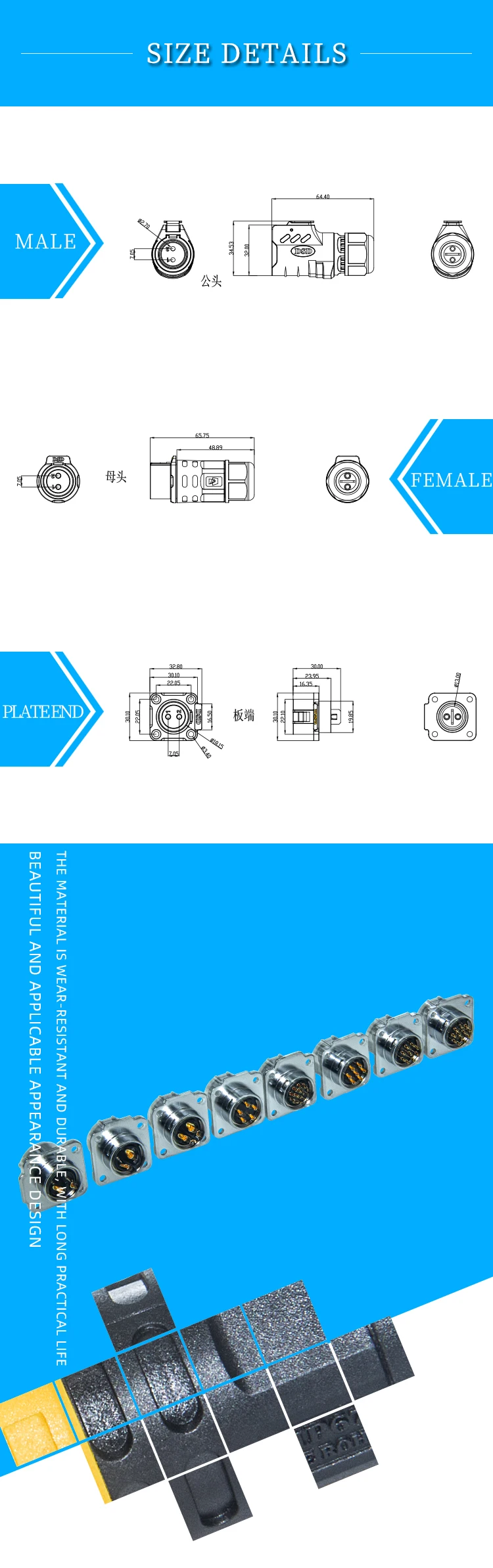 Connecteurs Aviation GX12 GX16 - Mâle/femelle, 2 à 8 Broches, Cuivre, Pour Montage Panneau Ou Câble