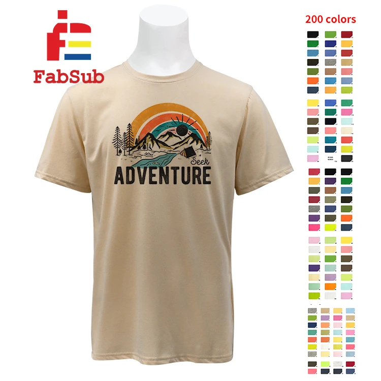 Wholesale Custom 65 Polyester 35 Cotton T Shirt For Sublimation Print