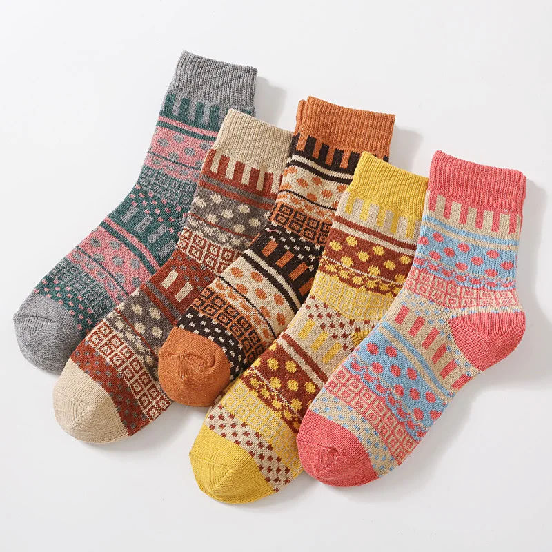 ladies vintage sock winter socks for women wool 2021 thermal winter socks
