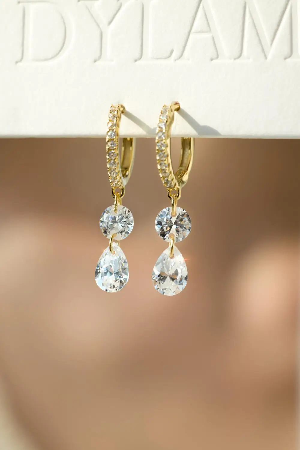 KAKODIY Luxury Zircon Drop Pendant 14K Gold Plated Earrings 925 Sterling Silver Fine Jewelry Earrings detail 1