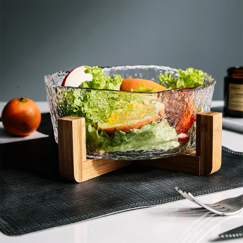 Factory Wholesale Large Glass Salad Bowl - Mixing And Serving Dish