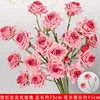 Paquete de 10 tallos de rosas francesas de 3 cabezas en color magenta