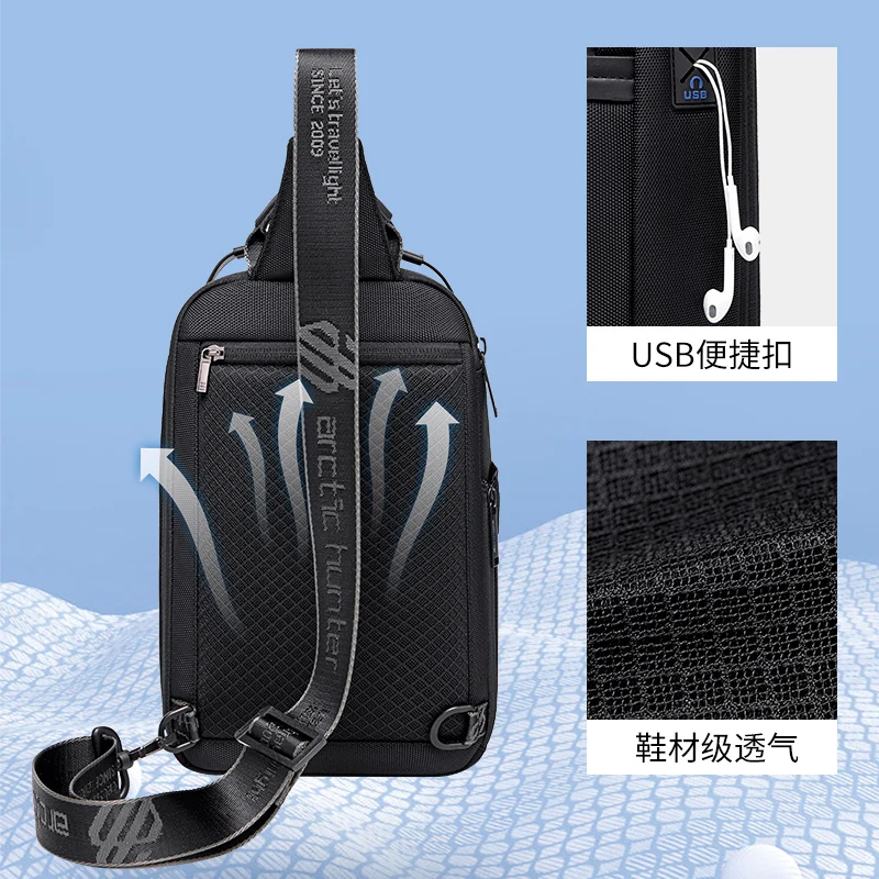 2023 ARCTIC HUNTER New Arrival Chest Bags for Men Shoulder Sling Smart Bags  Lightweight Crossbody Sling Bag Men