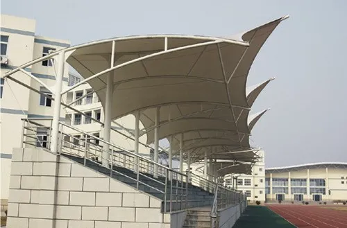 Waterproof Shade PVDF Tensile Membrane Structure Fabric Roof for Stadium Stands
