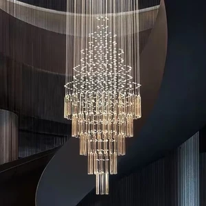 ECOJAS Indoor Customized Large Decorative Chandelier for Hotel Lobby Shopping Mall Lighting Solution