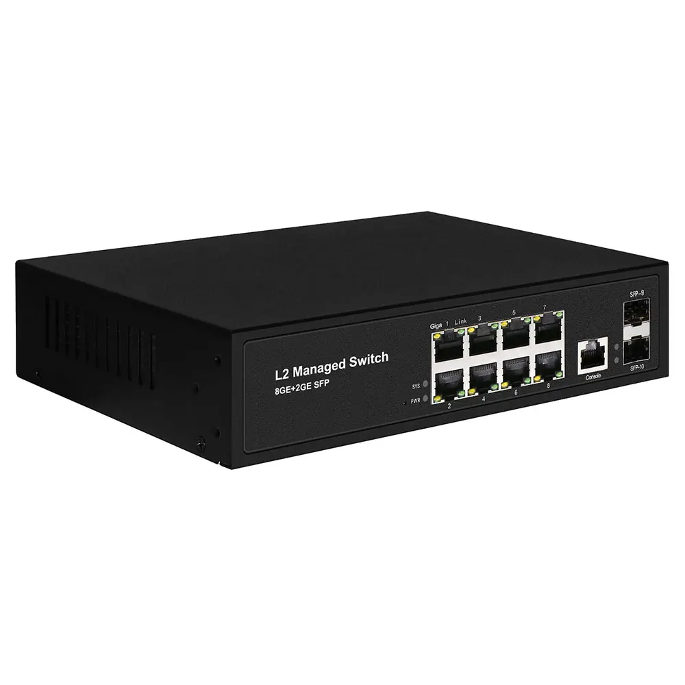 product 2x10g sfp fiber 8x1g copper compact 82 port managed switch for office retail hotel-3
