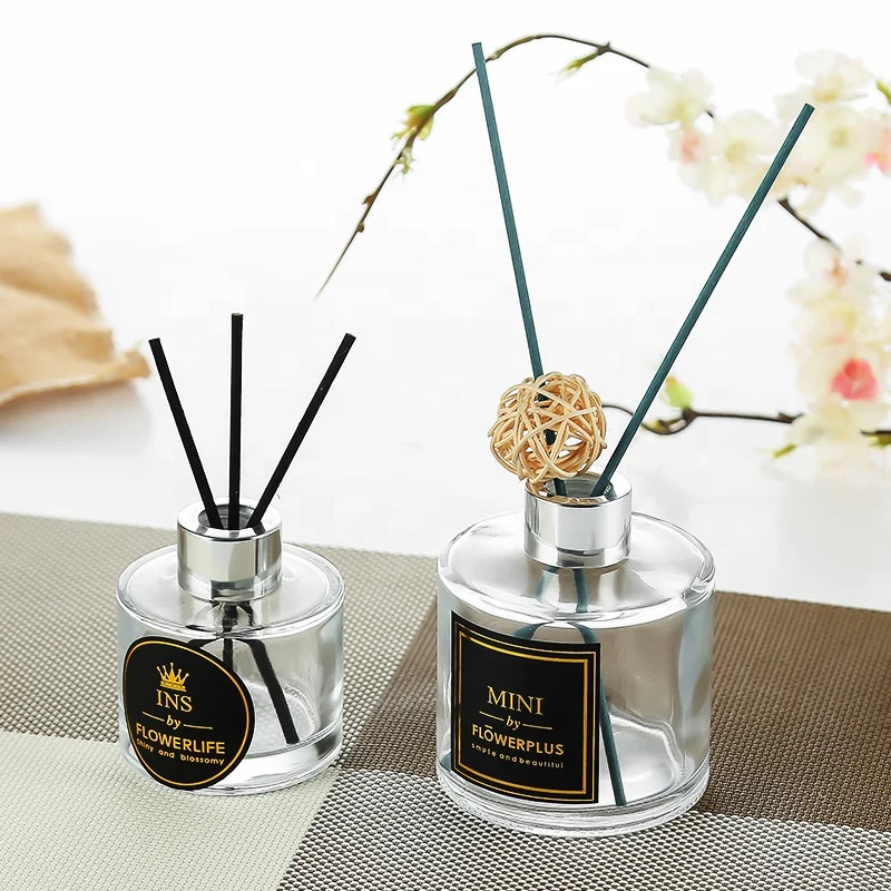 50ml 100ml 150ml 200ml 250ml 500ml Empty Perfume Oil Bottle Clear Round Square Shape Aroma Reed Diffuser Bottle with Stopper