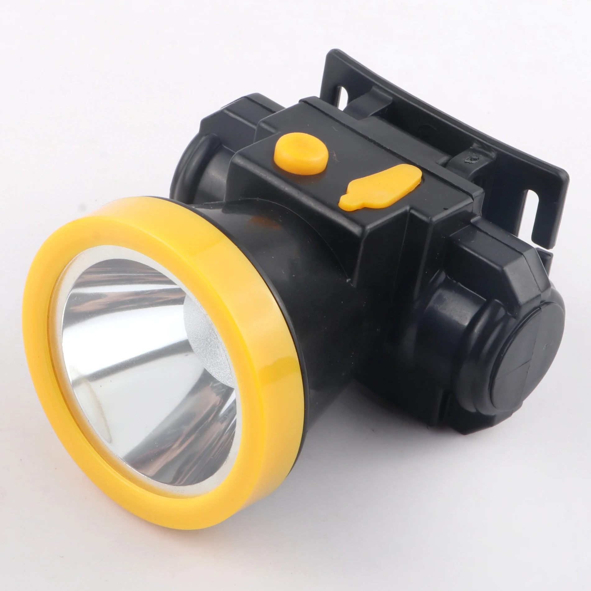 High Performance Rechargeable LED Flashlight Headlamp Water Resistant Plastic Body Hiking Emergency Hunting Battery Power Source