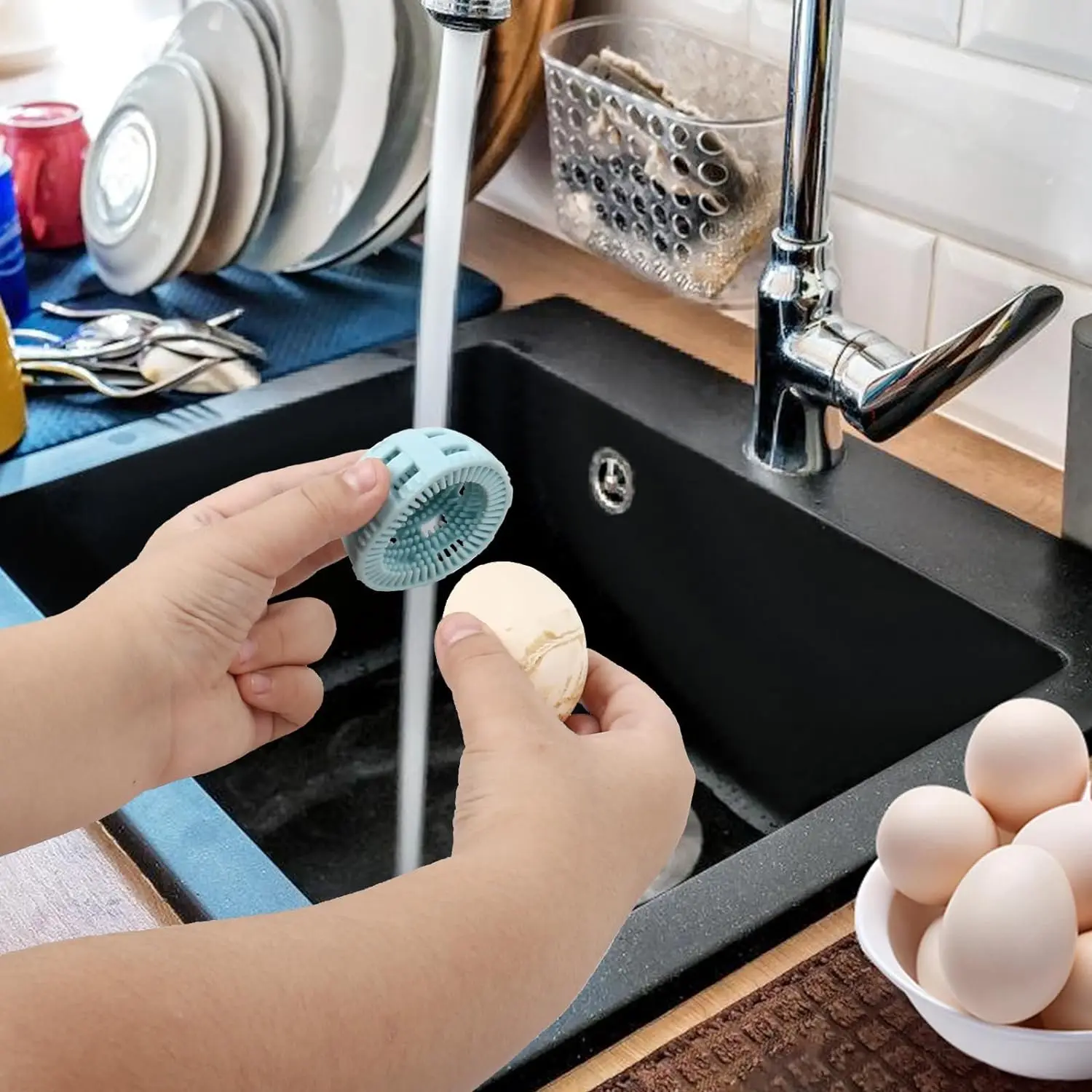 SILICONE EGG CLEANING Brush Easy to use Egg Cleaner Portable Egg Brush  Kitchen $13.26 - PicClick AU