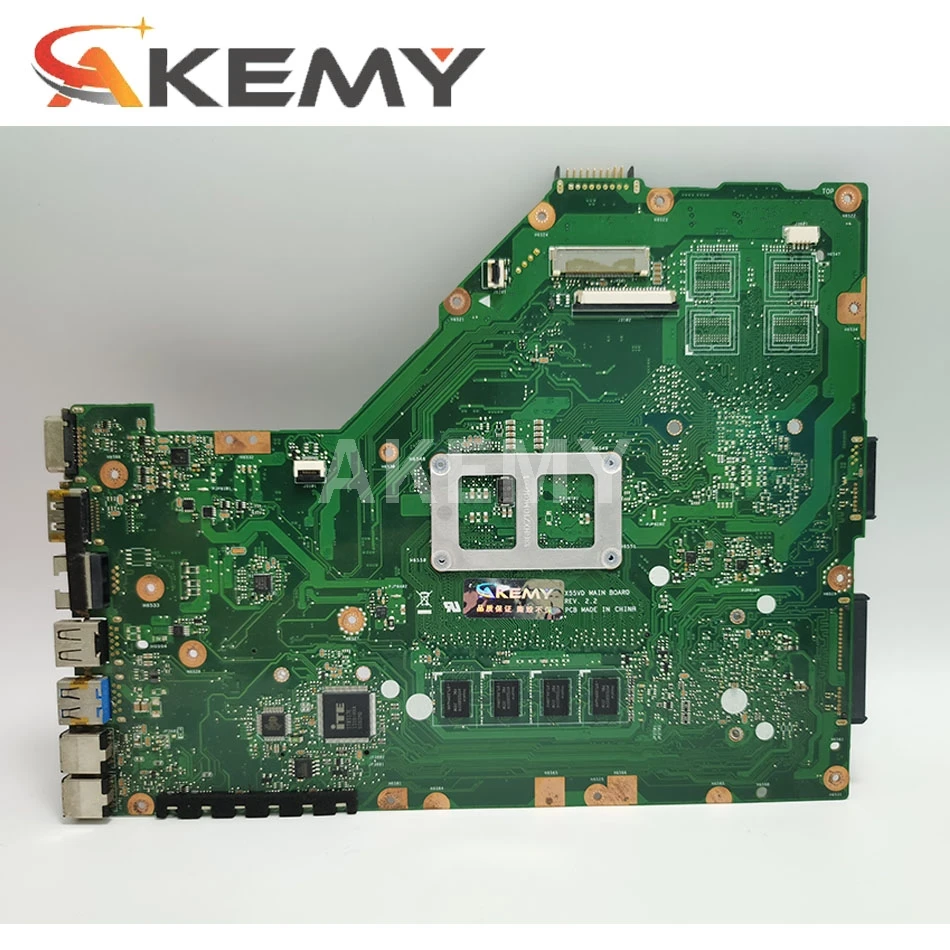 Akemy X55VD Motherboard Laptop Motherboard X55VD X55C X55CR X55V Mainboard SLJ8E REV.2.2 2G RAM for Asus