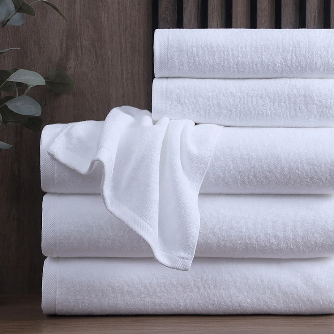 RTS Luxury 16S Cotton Thickened White Hotel Quality Combed Cotton Absorbent  Bath Towel Hand Towel Floor Towels