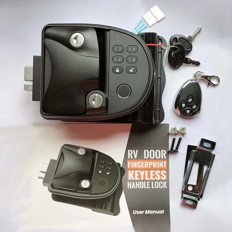 product smart rv lock fingerprint password remote control rv lock car all metal electronic lock-0