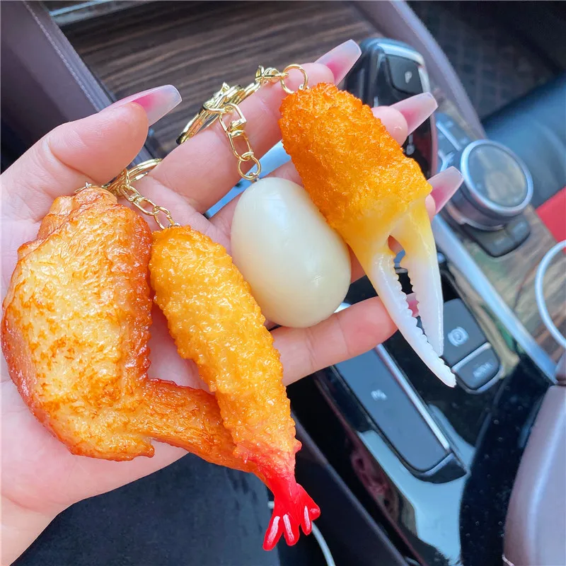 Fake Food Keychain Fried Chicken Keychain With Beer Legs Simulation Food