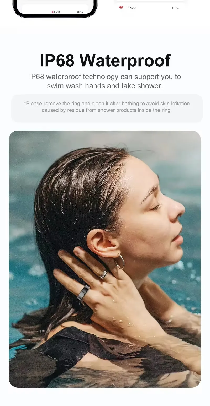 Smart Ring Health Tracker Blood Oxygen Monitor Sleep Monitor Mobile Phones APP Control Wearable Technology Intelligente Rings