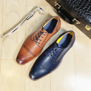 Wholesale Business Men's Formal Leather Shoes Party Wedding Men's Leather Dress Shoes Delicate High Quality Men's Shoes