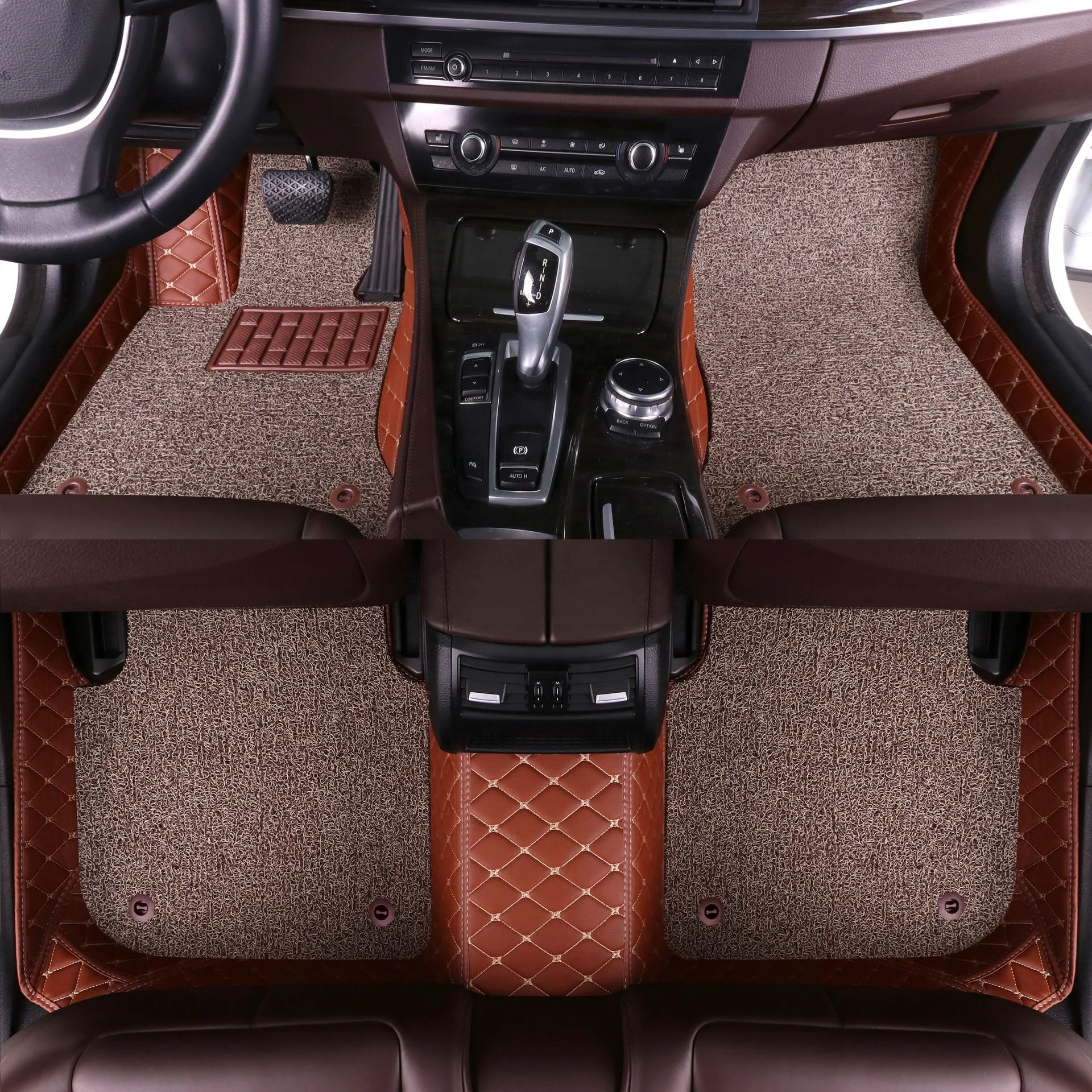 Front Rear 1:1 Tailored Leather Wear Resistant Car Mat For Prado 120 3d ...
