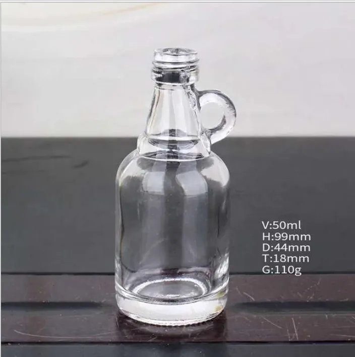 35ml 50ml 100ml Gallon Glass Growler Red Wine Jugs and Beer Jug with Handle Screw Cap Sealing for Wine and Liquor Bottles