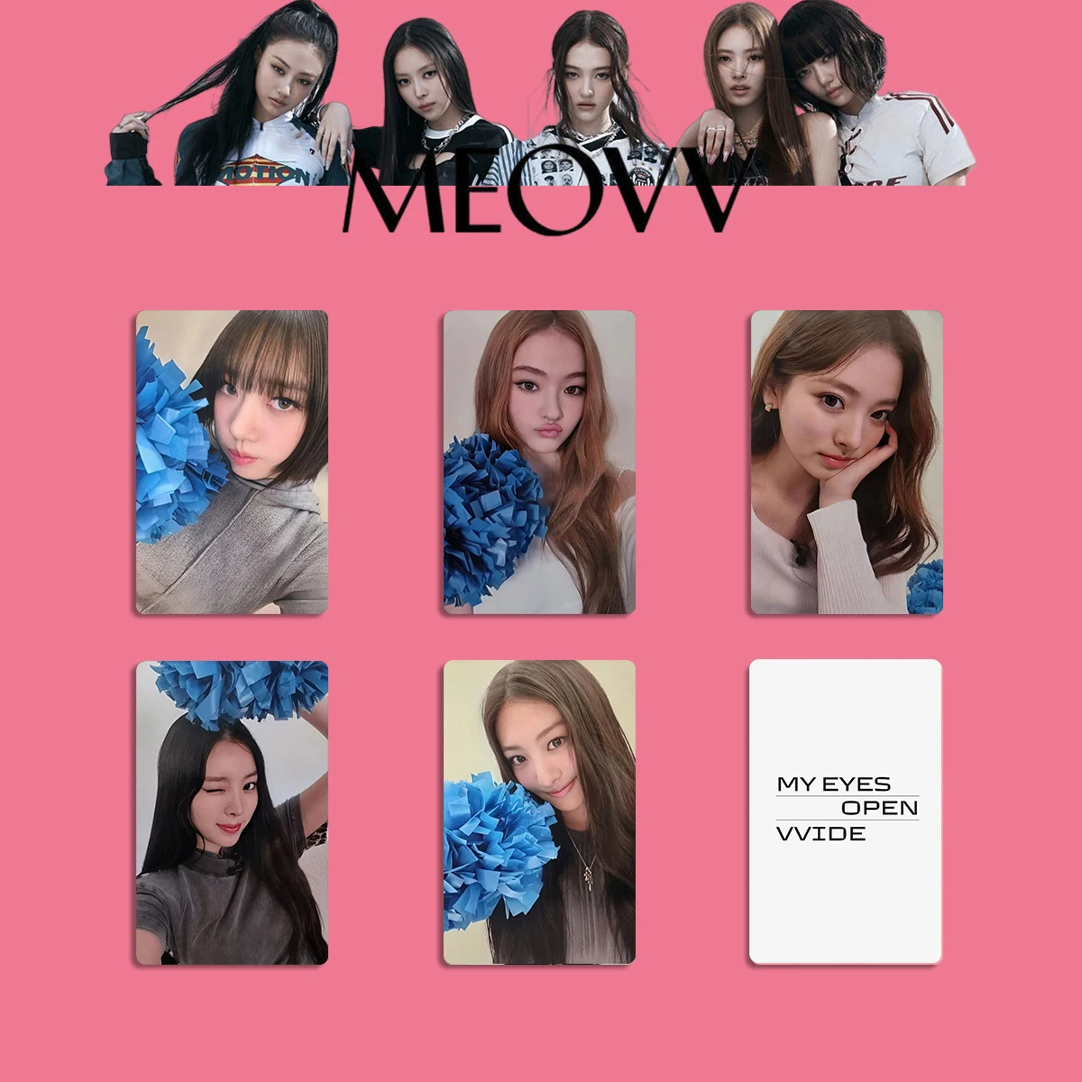 MEOVV MYEYESOPENVVIDE showcase トレカ 5枚セット 5Pcs KPOP MY EYES OPEN Album Photocards Set – Customized Selfie