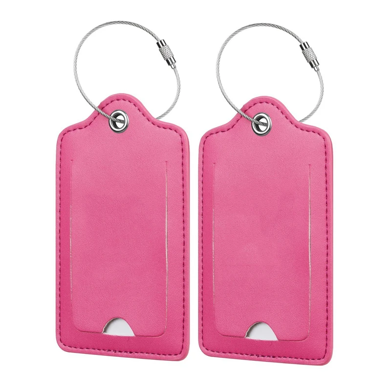 wholesale travel baggage bag tag personalized custom pu leather