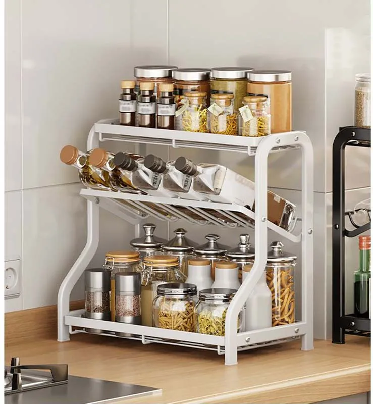View of Heavy Duty Stand Countertop Kitchen Utensils Tableware Storage ...