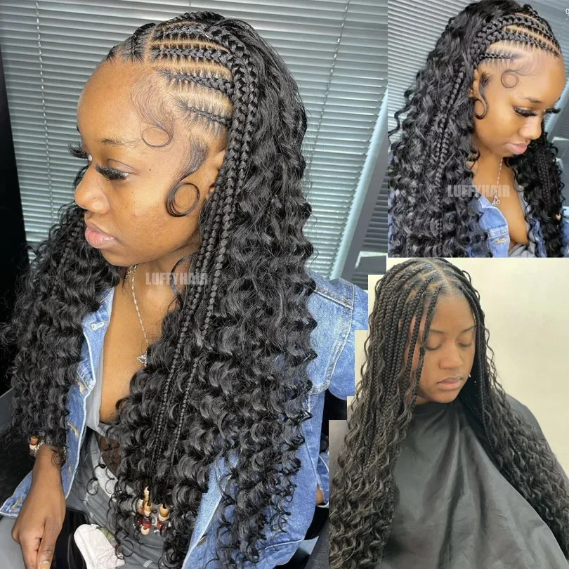 Capelli umani sfusi ricci profondi per intrecciare, estensioni di capelli vergini malesi al 100% non trattati_voghion.com
