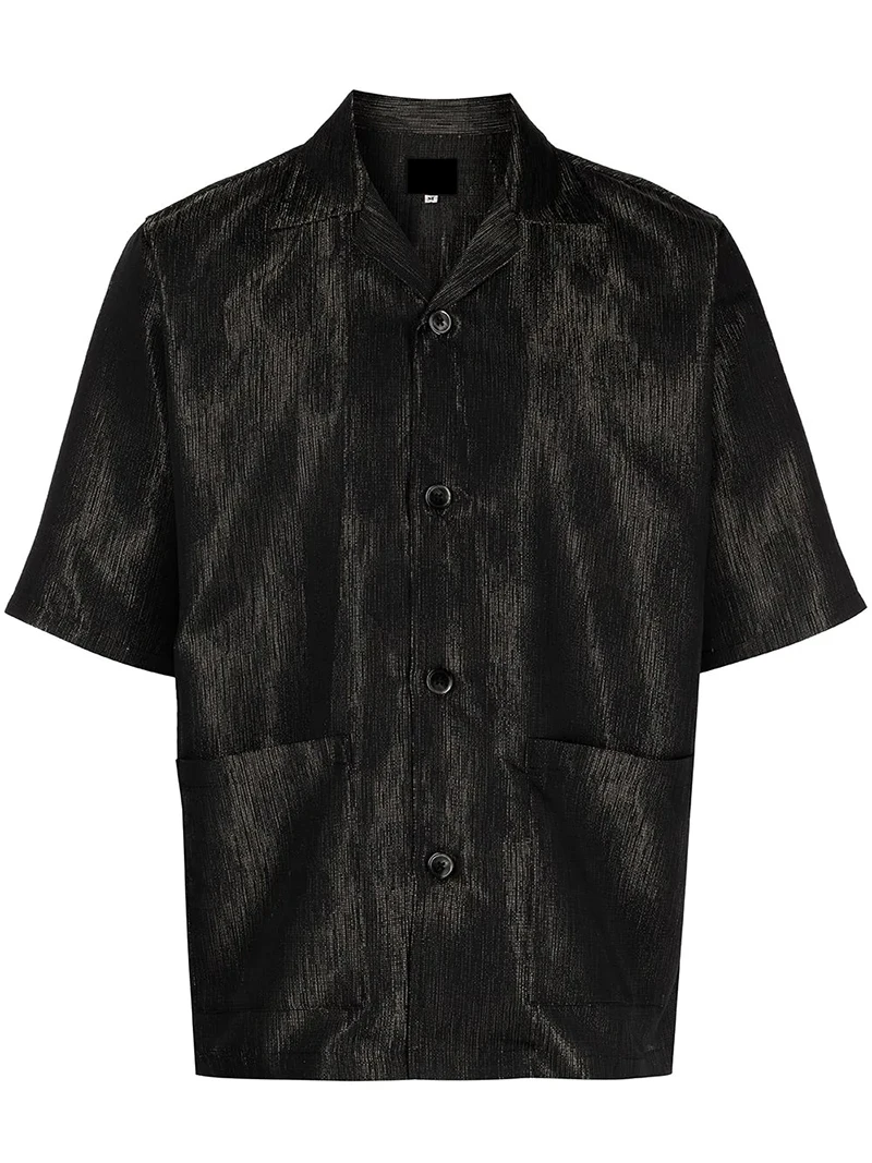 Latest Design Summer Old School Short Sleeve Silk Fabric Pockets Casual Shirts for Men gallery 5