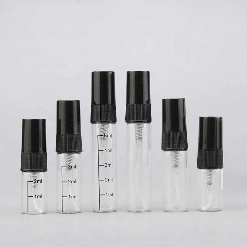 2ml 3ml 5ml Card Perfume Sample 2ml test Tube Mini Perfume Sample Glass  Vials with Scale