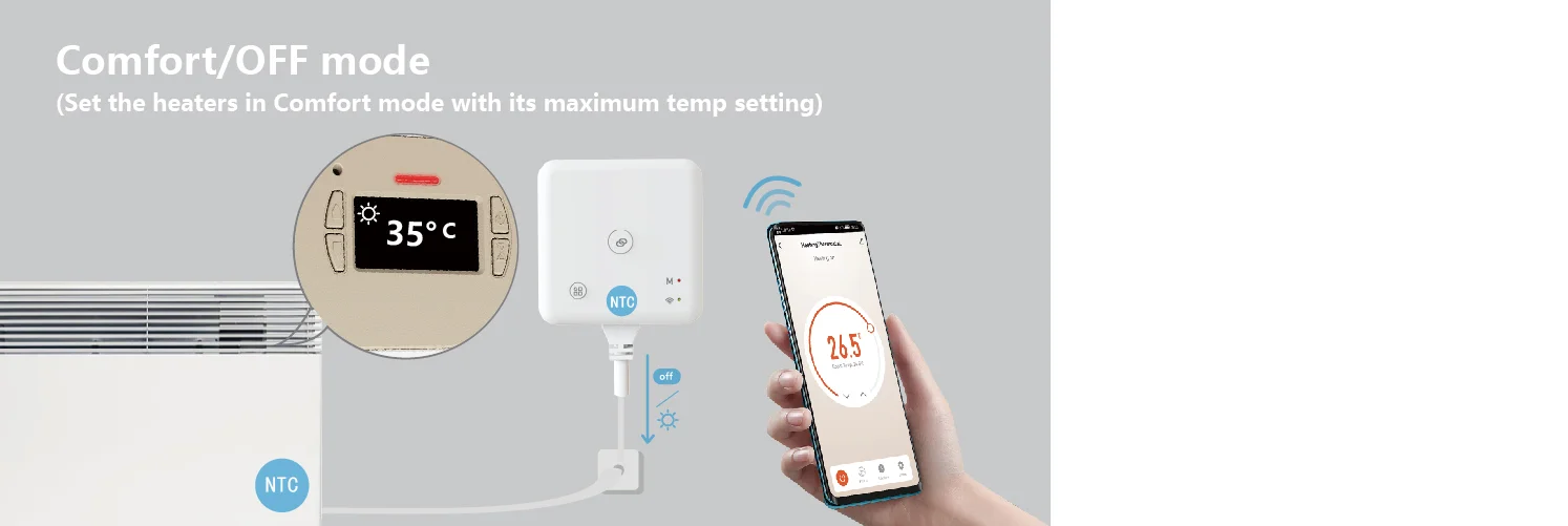 4 Modes Pilot Wire Module Fp Thermostat For Radiator Radiant Electric