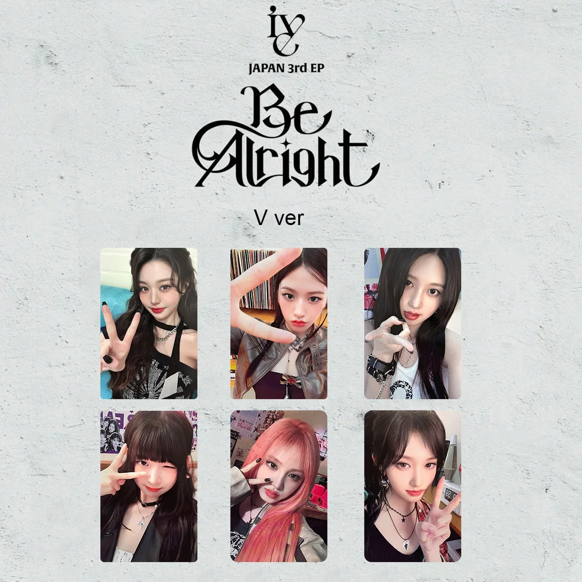 6Pcs/Set Kpop IVE Be Alright Japan Album Photocards Wonyoung Rei