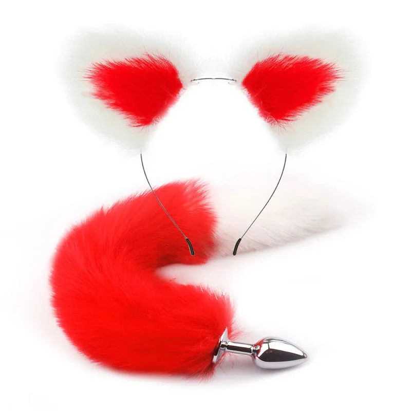 Sexy Fox Metal Butt Plug Tail Set With Hairpin Kit 10 Colors Anal Butplug Tail Prostate Massager Butt Plug For Couple Cosplay_voghion.com