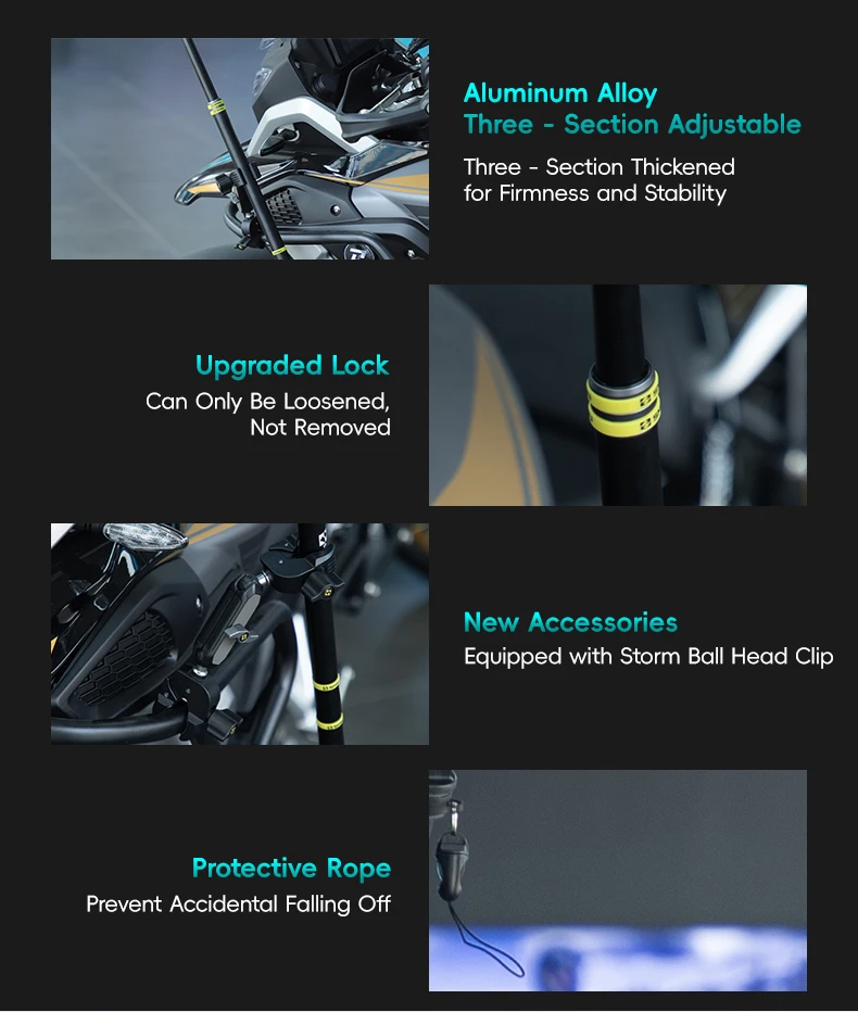 product factory supply adjustable action sports mount motorcycle action camera accessories sports camera riding mount for riding-3