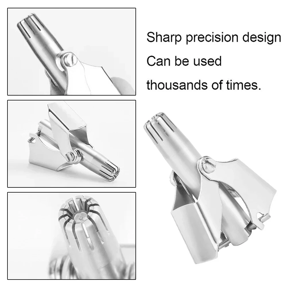 Nose Trimmer For Men Stainless Steel Manual Trimmer For Nose Vibrissa
