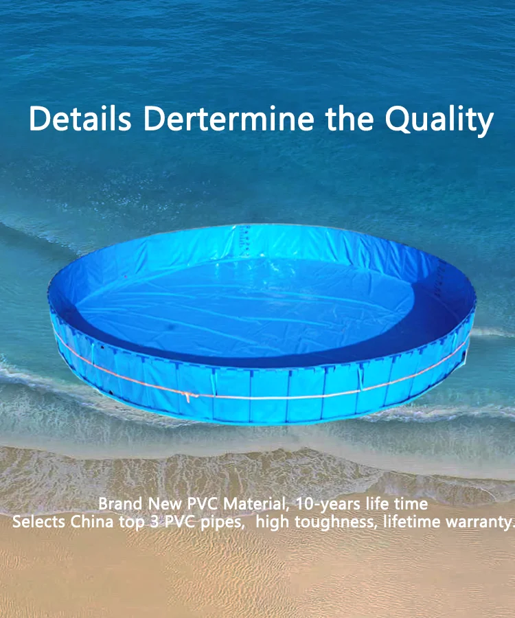 Portable Fish Pond Big Size Koi Pond Tanks Plastic Fish Tank Low